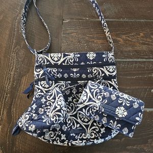 Vera Bradley Steel Blue Medallion Crossbody Set
